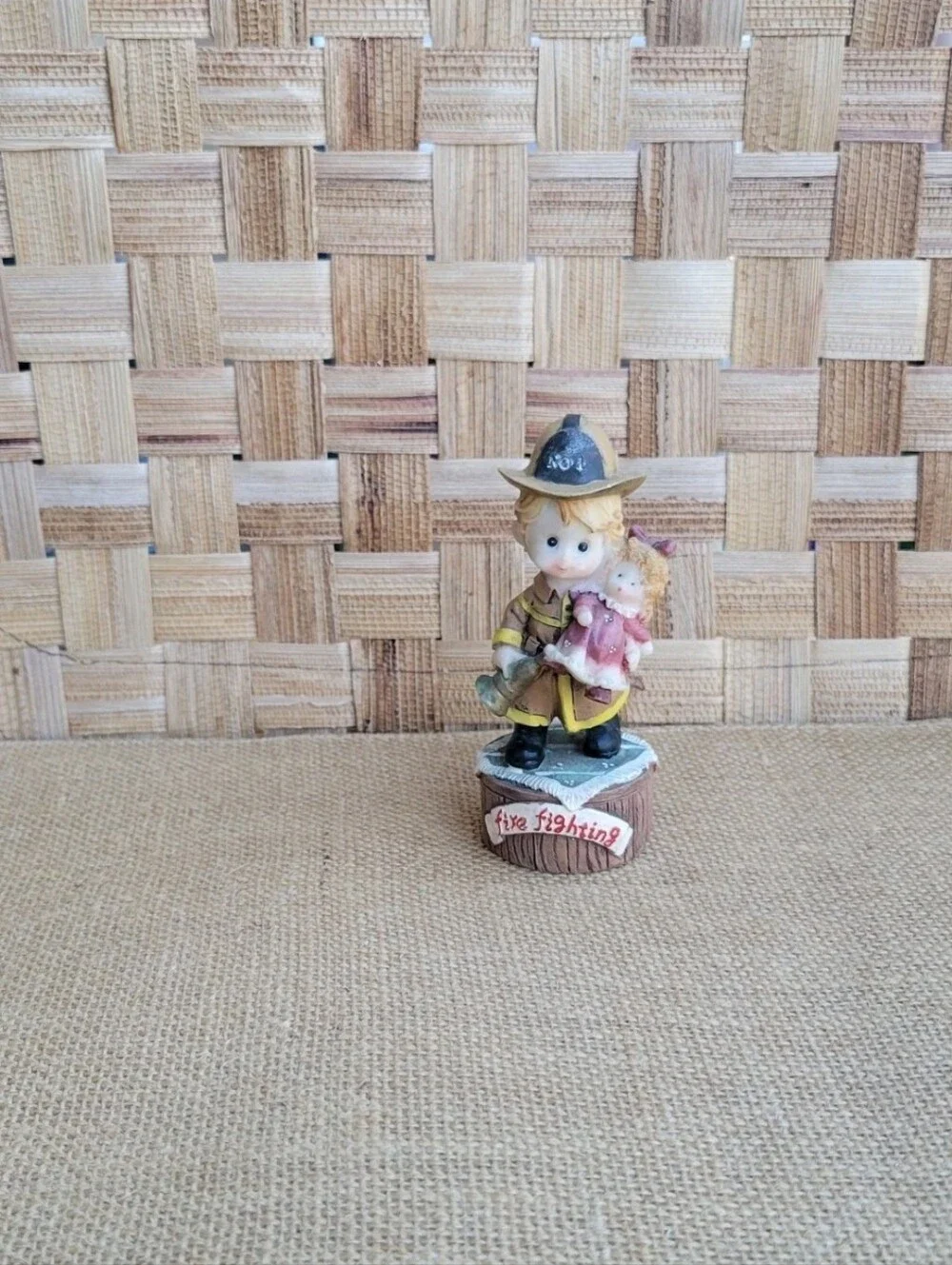 VINTAGE FIREFIGHTER FIGURINE BY TURTLE KING CORP.